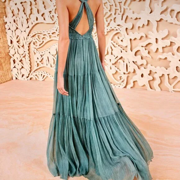 Ulla Johnson Freesia Maxi Gown-Kelp - Picture 3 of 5